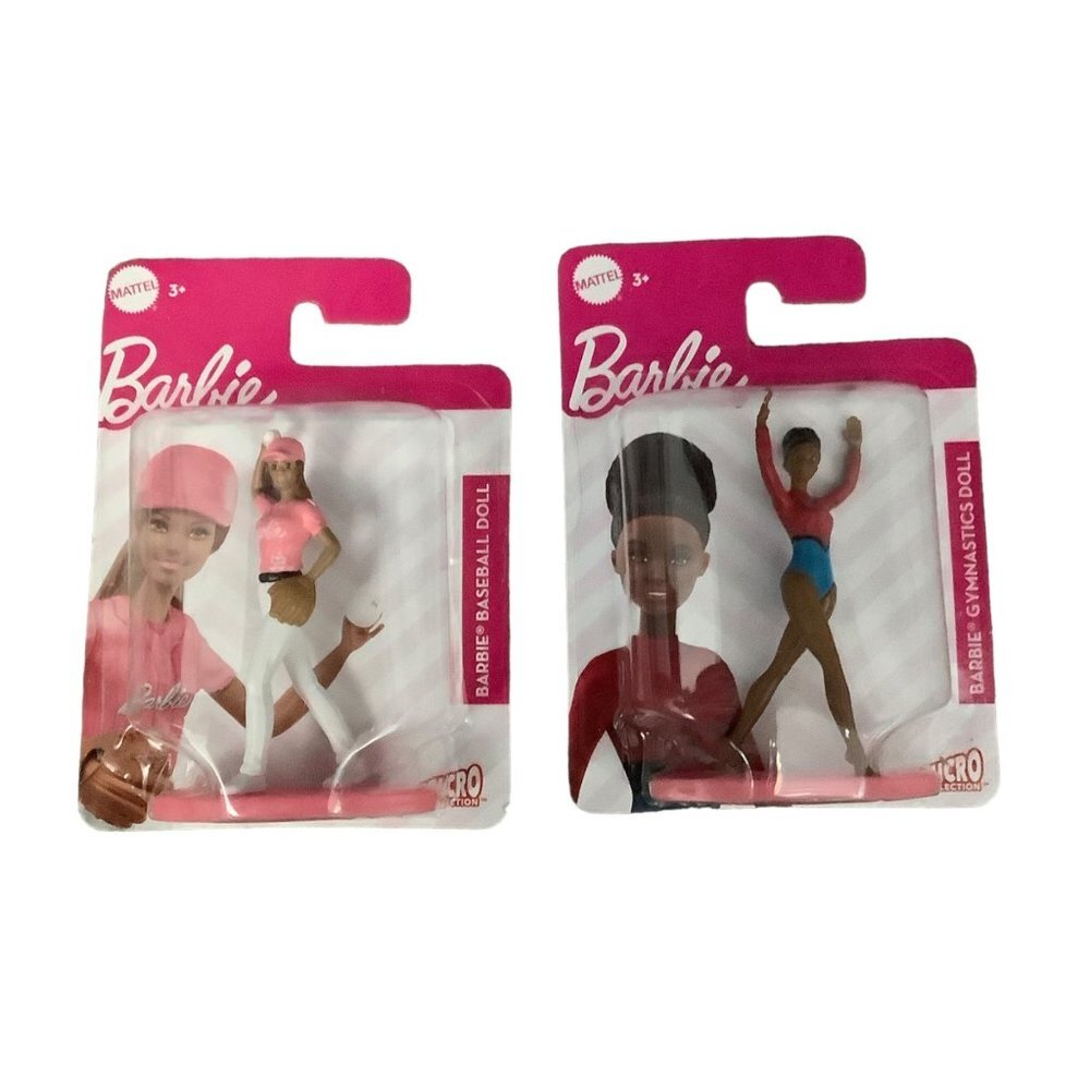 Mattel Barbie Baseball‎ Gymnastics Athletic Sports Doll Micro Collection Black